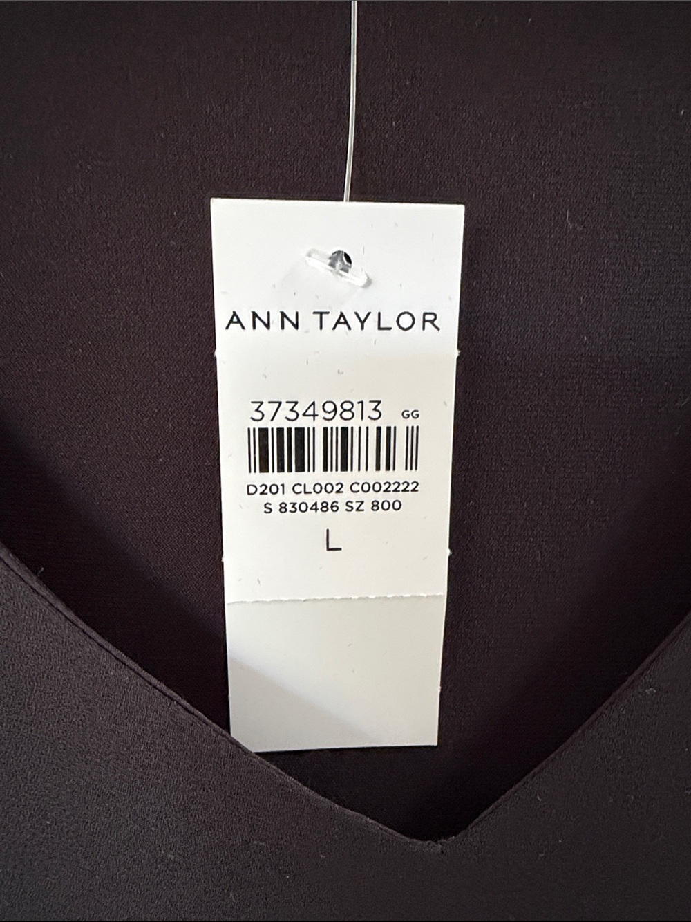 Ann Taylor Mixed-Media Black V-Neck Sleeveless Camisole - Picture 2 of 4